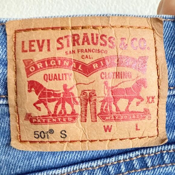 Levi's 501s Skinny Jeans with Button Fly in Light Blue size W30 L28 - Picture 9 of 12